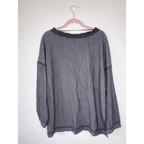 NWT Free People Movement Rugby Match Oversized Tee in Washed Black - Picture 4 of 4